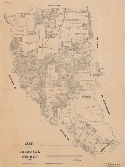 Map of Cherokee County, 1879.: Geographicus Rare Antique Maps