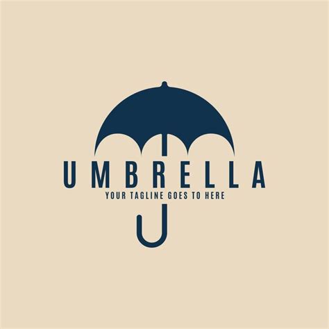 Premium Vector | Umbrella logo minimalist vector illustration design