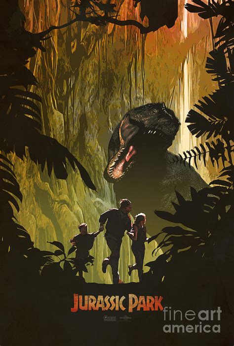 Jurassic Park Movie Poster Digital Art by Ed Burczyk