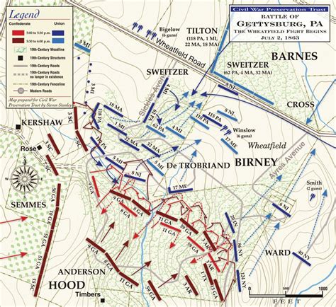 Gettysburg - The Wheatfield and Peach Orchard - July 2, 1863 - 5:45pm ...