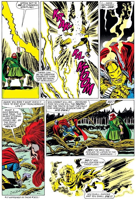 Thor vs. Zeus. [from The Avengers (1963) #284]