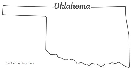 Oklahoma State Map Page Coloring Pages