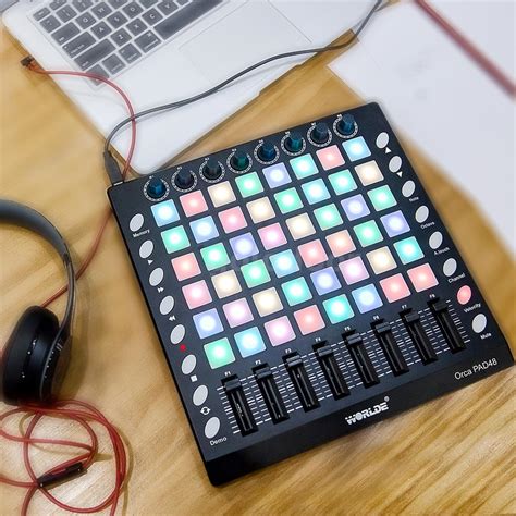 MIDI Drum Pad Controller 48 RGB Backlit Pads 8 Knobs 16 Buttons 8 Sliders W1B3 | eBay