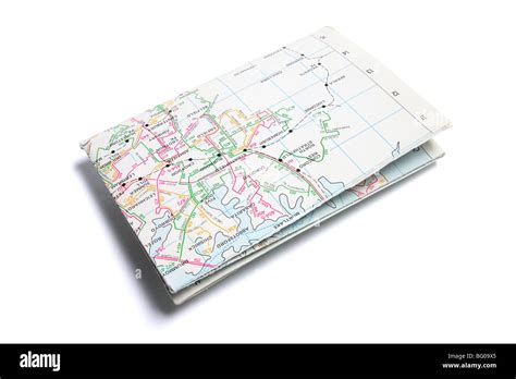 Folded Street Map Stock Photo - Alamy