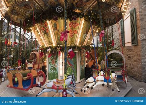 Carousel on Christmas Market Stock Photo - Image of fair, merry: 47597736