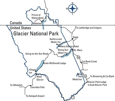 Free Map Of Glacier National Park