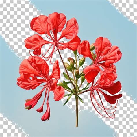 Royal Poinciana flower captured in Claremont Barbados | Premium AI ...