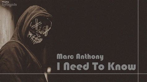 Marc Anthony - I Need To Know (1999) - YouTube