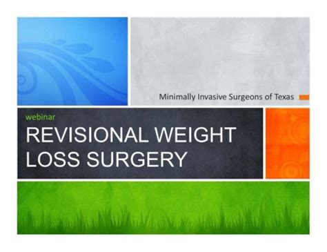 Revisional Weight Loss Surgery