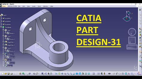 31-CATIA Tutorial for Beginner_CATIA Practice Design_Part Modelling_CATIA Part Design_CATIA ...