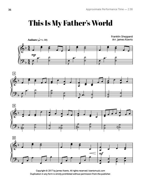 This Is My Father’s World – Koerts Music