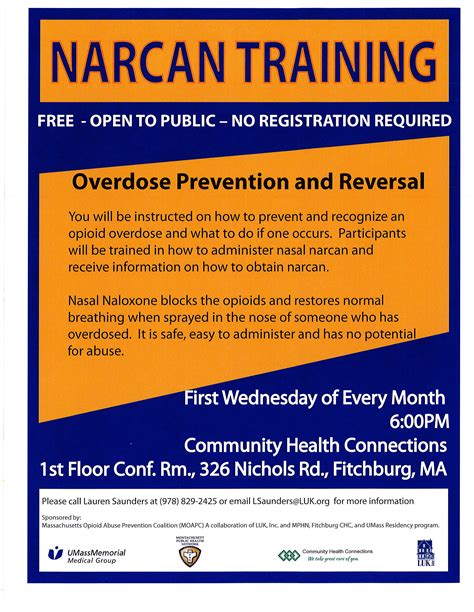 Narcan Training - Free, Open to the Public, No Registration Required ...