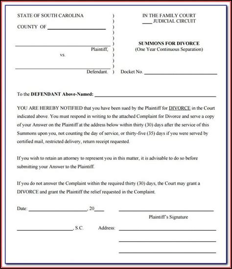 Nc Divorce Forms Fillable Pdf - Printable Forms Free Online