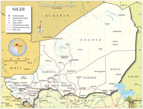 Administrative Map of Niger - Nations Online Project