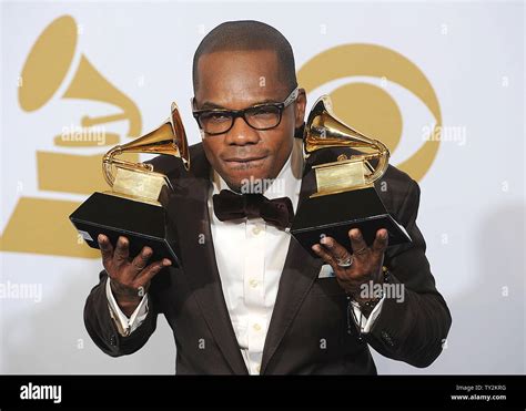 Kirk Franklin holds Grammys for Best Gospel Album, Hello Fear, at the ...