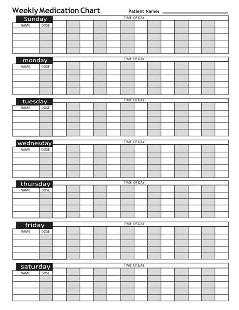 40 Great Medication Schedule Templates (+Medication Calendars)