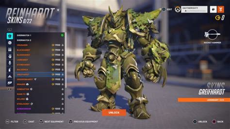 Every legendary Reinhardt skin in Overwatch 2 - Gamepur