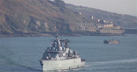 German warship streaks through Plymouth Sound en route to Devonport - Plymouth Live