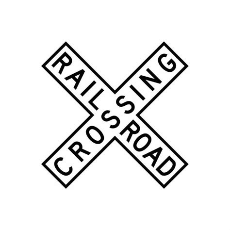 Railroad Crossing Sign Train Signal 1 Vector .eps .svg .dxf - Etsy Canada