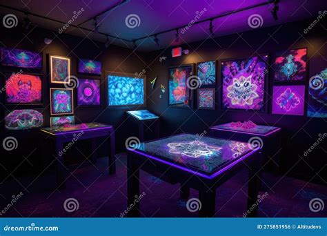 Blacklight and Ultraviolet Art Gallery, Showcasing Artist S Creative ...