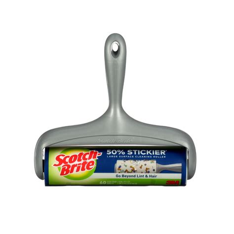 Scotch-Brite 50% Stickier Large and Wide Surface Lint Roller, 8 in., 60 Sheets/Roll - Walmart.com