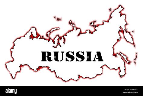 Russia map outline hi-res stock photography and images - Alamy