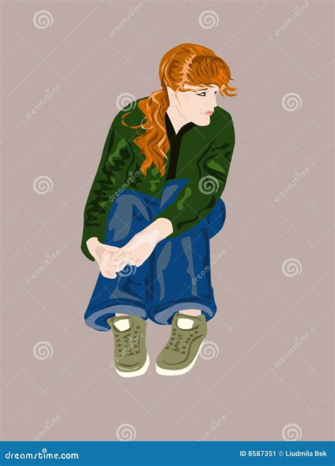 Waiting in vain stock vector. Illustration of nature, women - 8587351