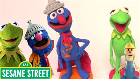 Kermit and Super Grover - Sesame Street | PLAY DOH | PLAY with CLAY - YouTube