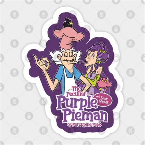 The Peculiar Purple Pie Man - Purple Pie Man - Sticker | TeePublic