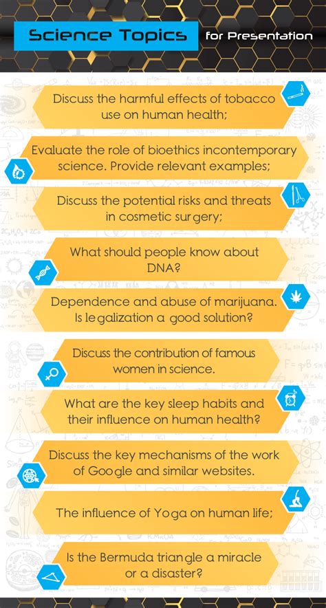 Science Topics for Presentation | Presentation topics, Science topics, Writing topics
