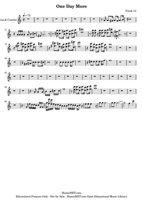 One Day More Sheet Music - One Day More Score • HamieNET.com