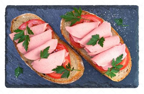 Sandwiches With Mortadella - Stock Photos | Motion Array