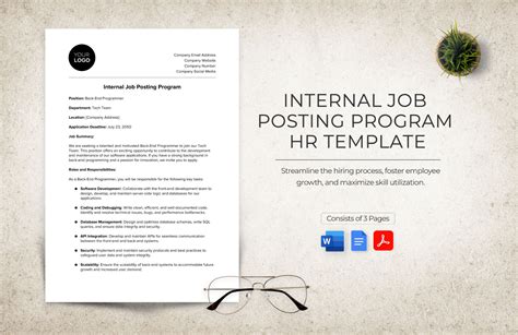 Internal Job Posting Program HR Template in Word, PDF, Google Docs - Download | Template.net