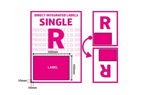 Single Integrated Labels Style R - 100 Sheets | Priory Direct