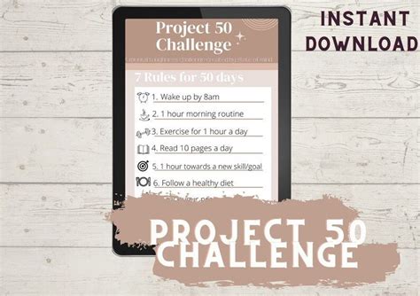 Project 50 Lifestyle Challenge Planner/tracker/log - Etsy UK | Planner tracker, Planner, Challenges