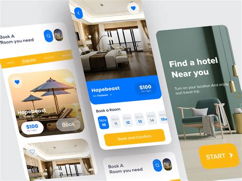 Hotel Booking Mobile app ui by Sabbir Hasan on Dribbble