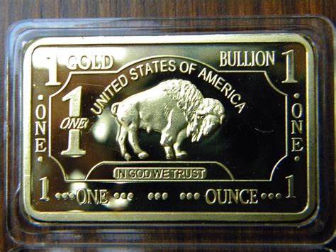 1 OZ Gold Bar American Buffalo 100 Mills .999 Fine Gold Bullion - Bars & Rounds