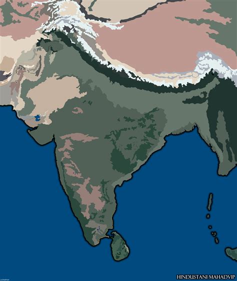 A manually made topographic map of the Indian subcontinent : r/MapPorn