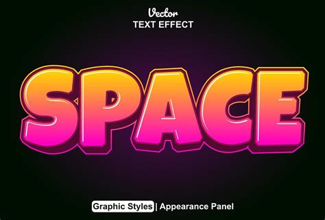 space text effect with graphic style and editable. 18859410 Vector Art ...