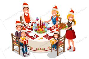 Cartoon Christmas Dinner Clipart | Free Images at Clker.com - vector ...