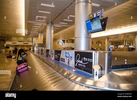 Arrivals hall at Ben Gurion international airport, Tel Aviv, Israel ...