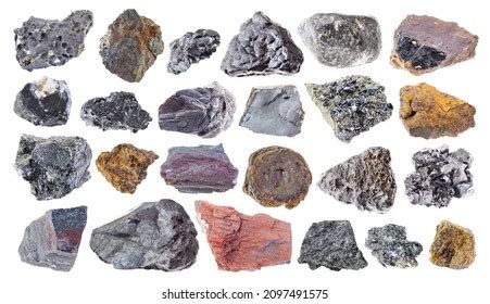 Set Various Iron Ore Stones Cutout Stock Photo 2097491575 | Shutterstock