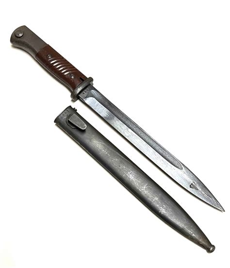 German WW2 K98k Bayonet by ffc 1944 with Matching Scabbard - Enemy Militaria