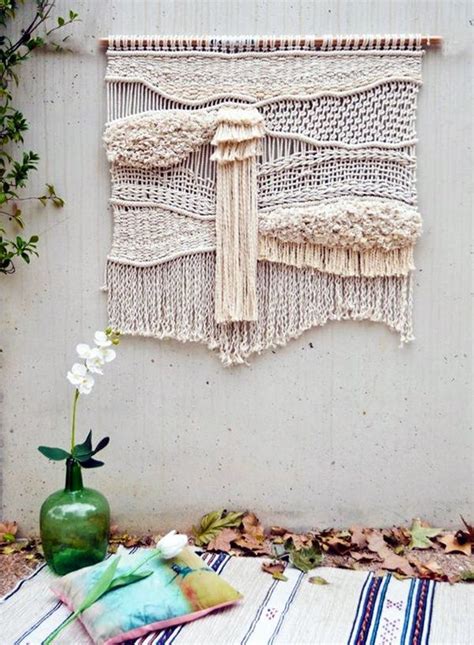 40 Ridiculously Artistic Fabric Wall Art Ideas | Macrame wall art, Crafts, Macrame projects