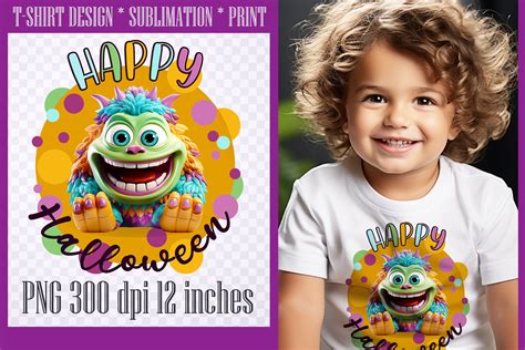 Happy Halloween Monster Sublimation PNG Graphic by AnNetArt · Creative Fabrica
