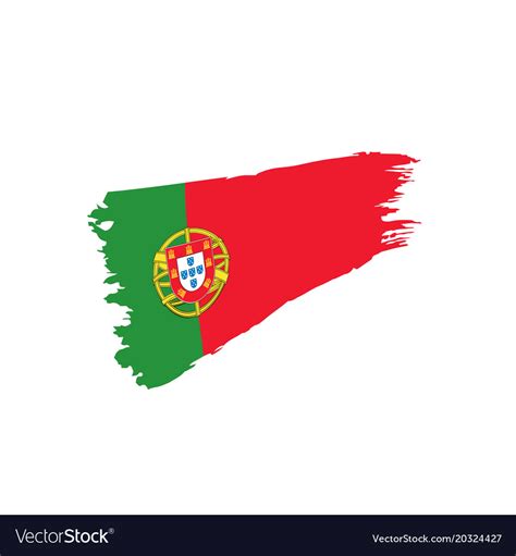 Portugal flag Royalty Free Vector Image - VectorStock