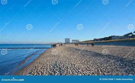 Beach of Warnemuende on the German Baltic Coast Editorial Stock Photo - Image of city ...