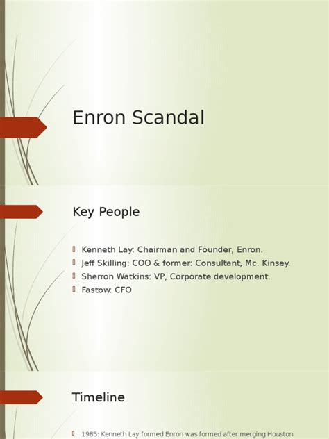 Enron Scandal | Enron | Corporate Law