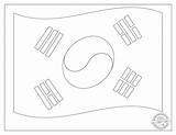 Easy South Korean Flag Coloring Pages  Kids Activities Blog sketch template