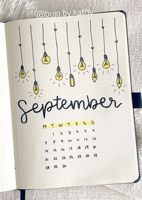 21+ Beautiful Fall/ Autumn September Bullet Journal Cover Ideas - The Curious Planner